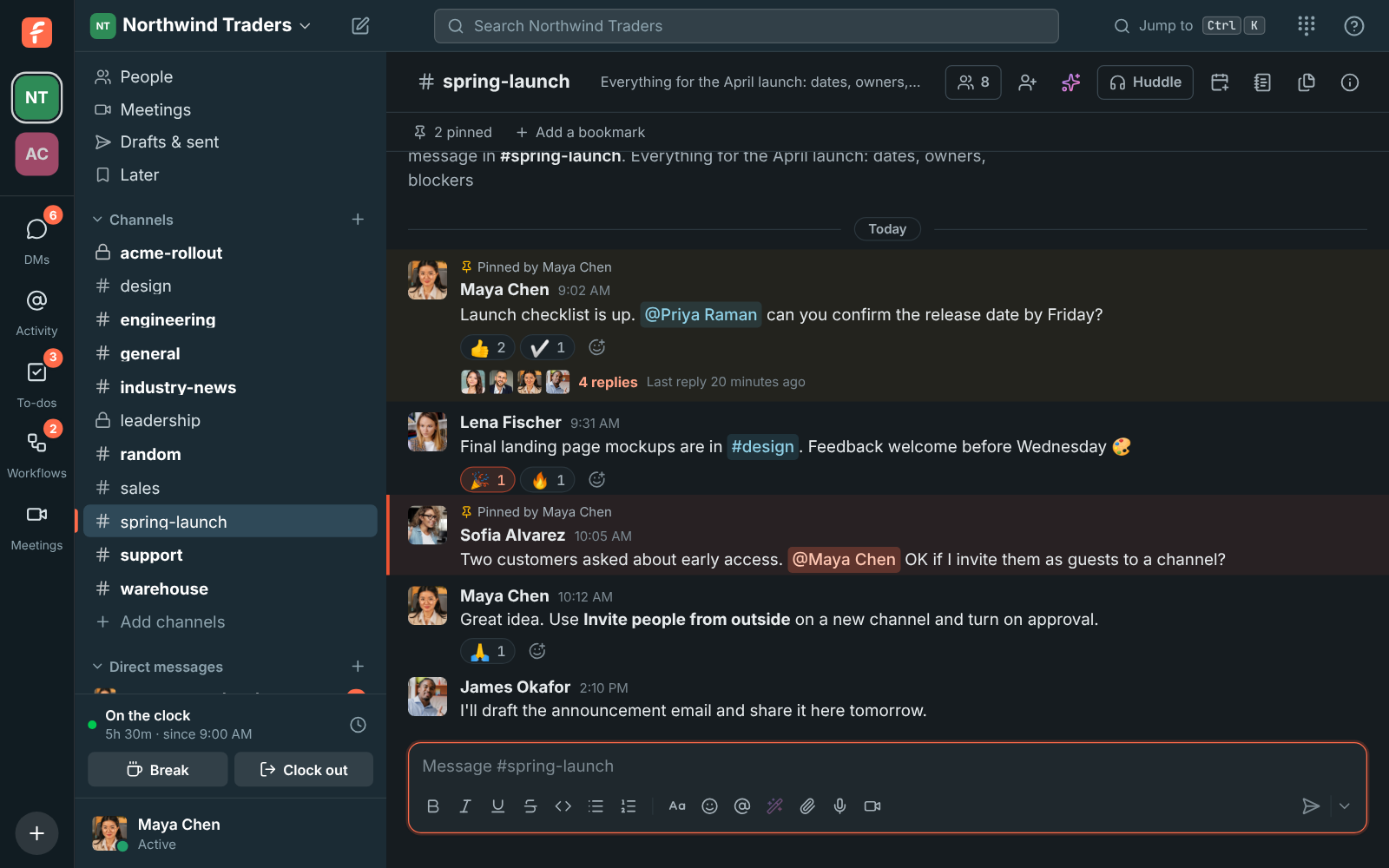 Freesbe in the dark theme